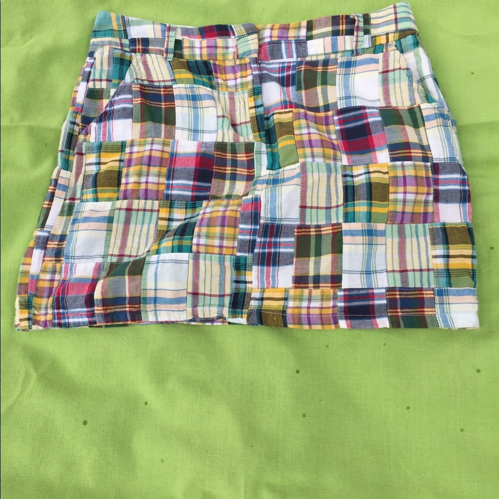 Madras plaid Skirt.